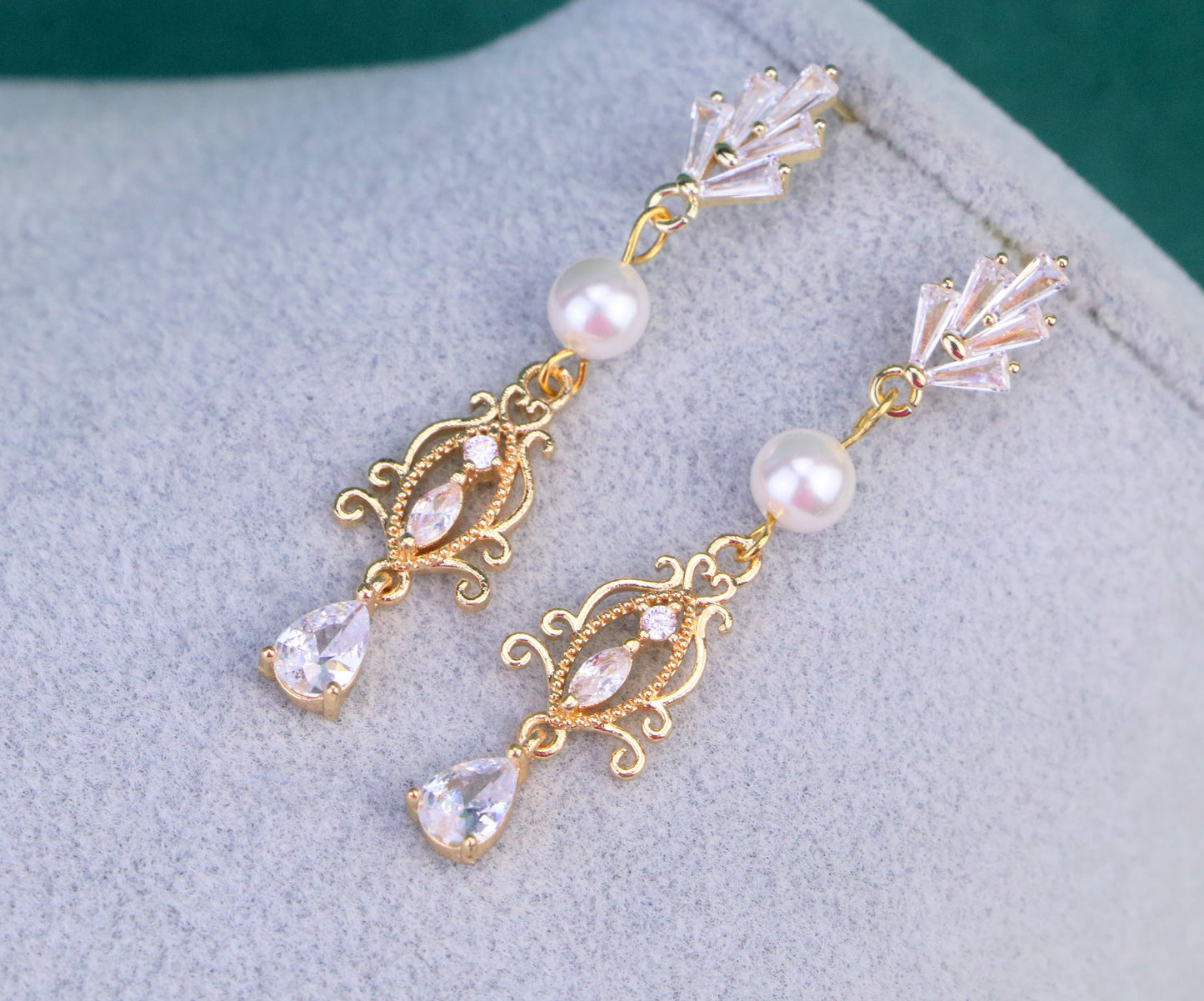 Bridal Pearl Rhinestones Drop Earrings Collection 1,Gold wedding earrings,Pearl wedding earrings,Diamond bridal earrings
