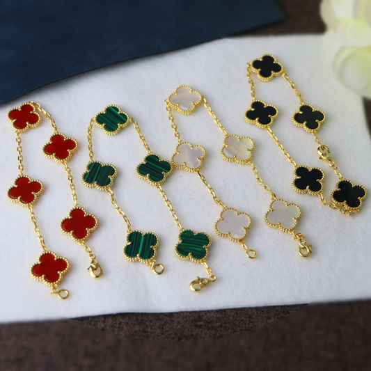 15mm motifs  mother of pealr clover bracelet