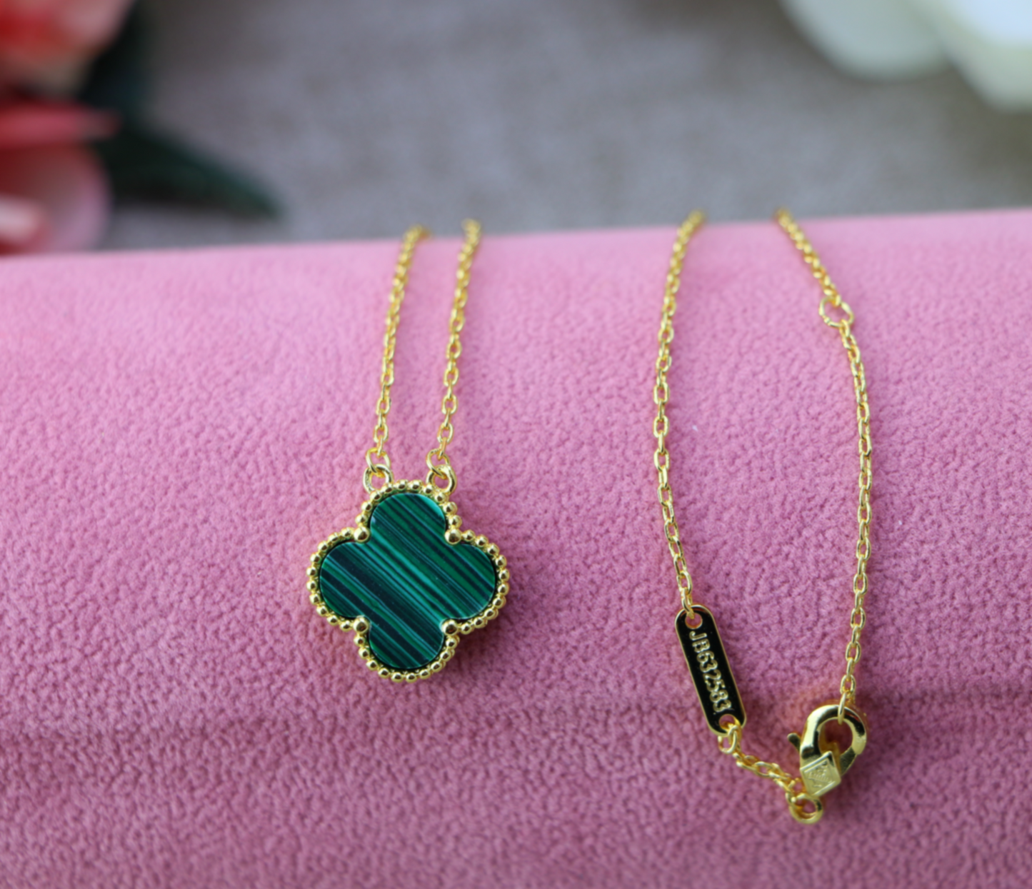 14K Gold Plated S925 Sterling silver 15mm Motif Mother Of Pearl Four Leaf Clover Necklace,High Quality Clover Necklace