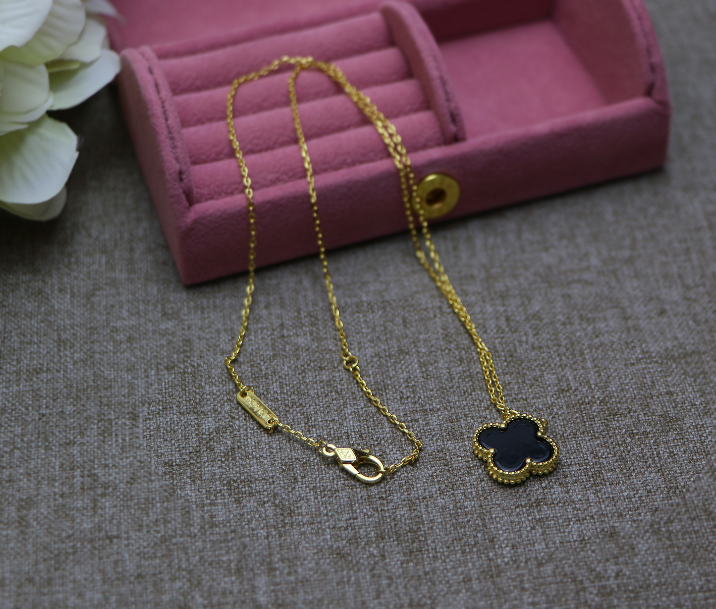 14K Gold Plated S925 Sterling silver 15mm Motif Mother Of Pearl Four Leaf Clover Necklace,High Quality Clover Necklace