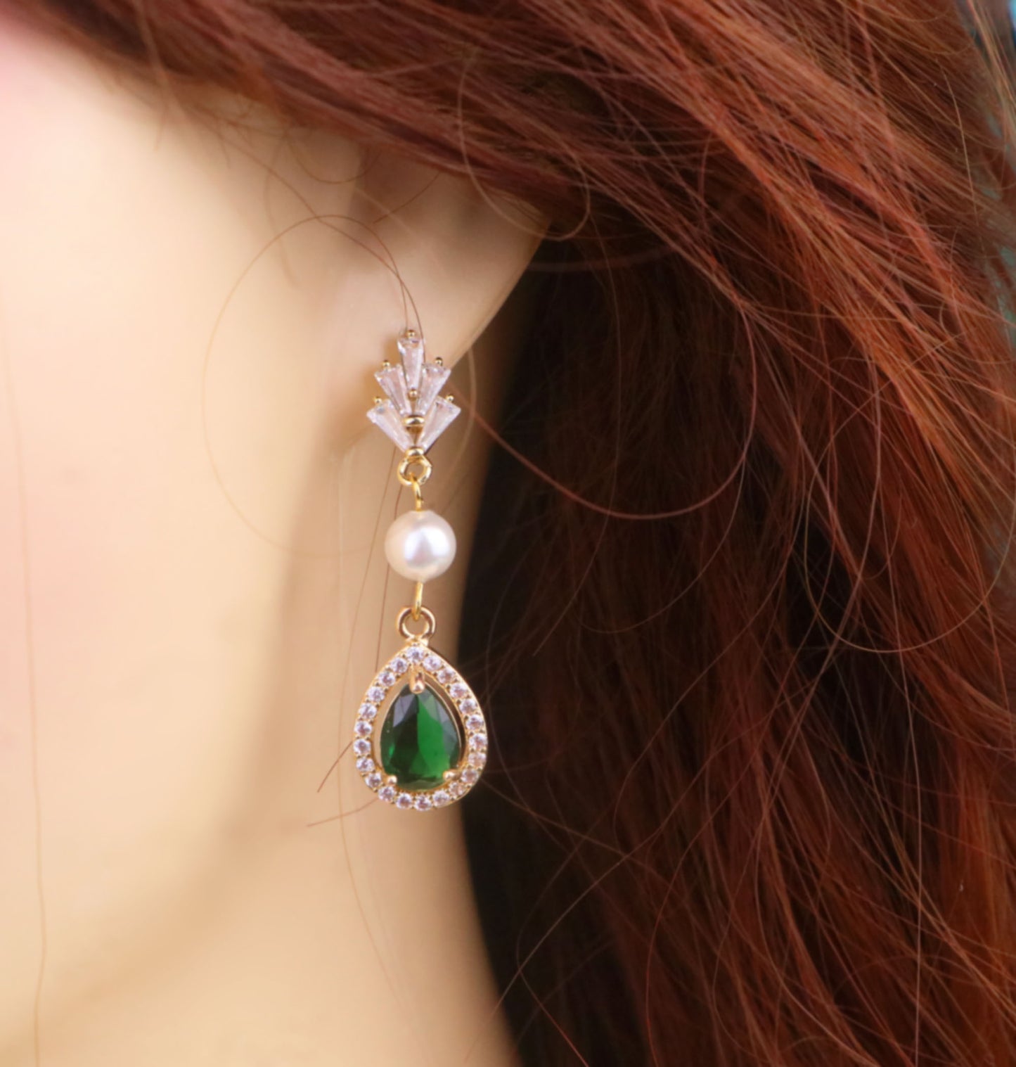 Bridal Pearl Rhinestones Drop Earrings Collection 1,Gold wedding earrings,Pearl wedding earrings,Diamond bridal earrings