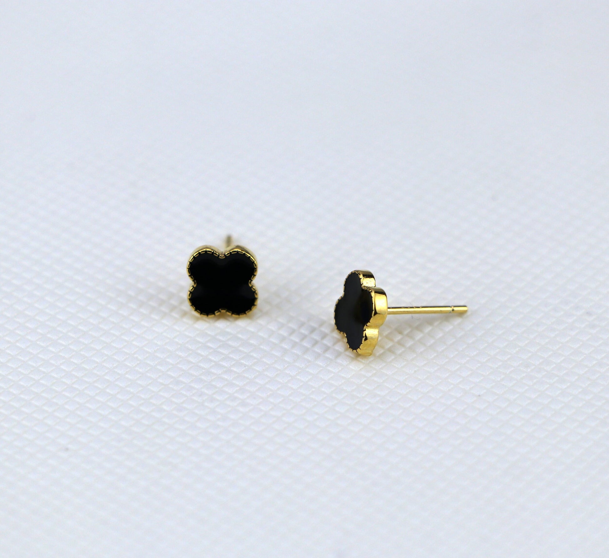 18k Gold Clover Earrings,999 Sterling Silver Clover Earrings